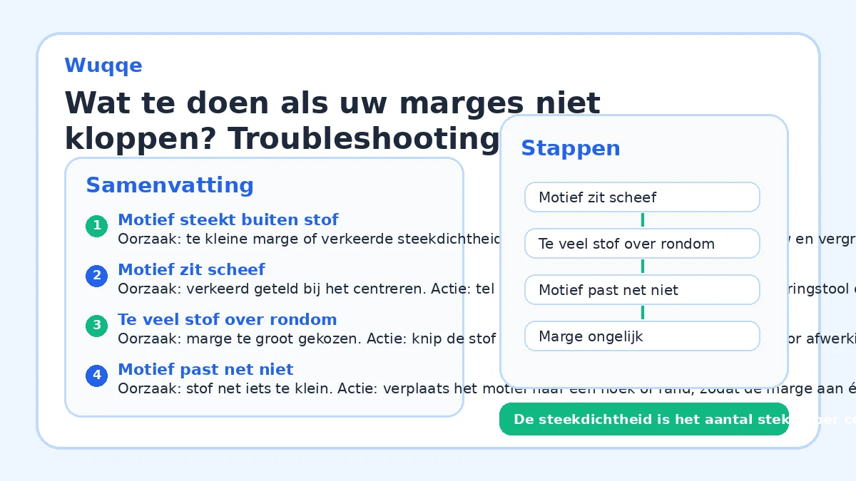 Wat te doen als uw marges niet kloppen? Troubleshooting
