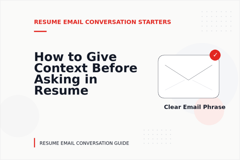 How to Give Context Before Asking in Resume Email Conversation English How to Give Context Before Asking in Resume Email Conversation English