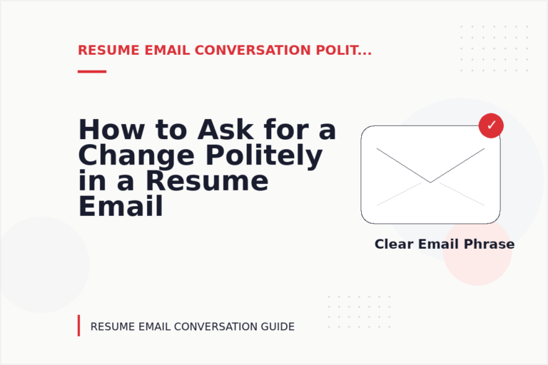 How to Ask for a Change Politely in a Resume Email Conversation How to Ask for a Change Politely in a Resume Email Conversation