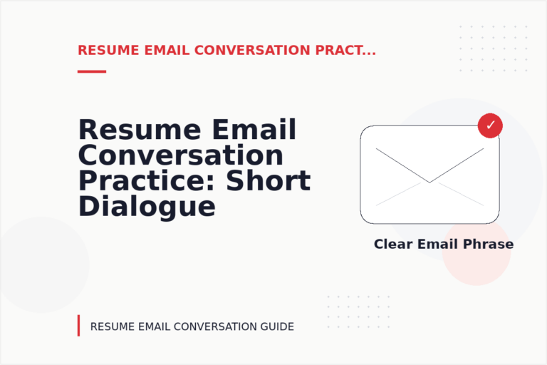 Resume Email Conversation Practice: Short Dialogue Examples