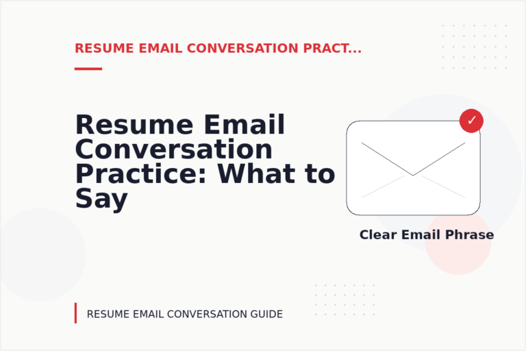 Resume Email Conversation Practice: What to Say Instead Resume Email Conversation Practice: What to Say Instead