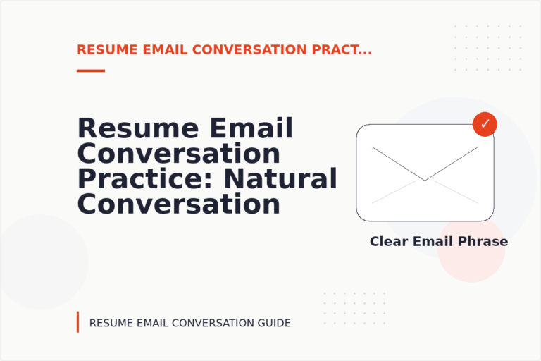 Resume Email Conversation Practice: Natural Conversation Lines Resume Email Conversation Practice: Natural Conversation Lines